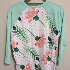 LuLaRoe Randy Unicorn Botanical Mint Coral - Med